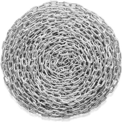 VEVOR Proof Coil Chain, 5/16" x 92', 1667 lbs Safe Working Load, Zinc Plated Proof Tested Coil Chain with Two Quick Links VEVOR Proof Coil Chain, 5/16" x 92', 1667 lbs Safe Working Load, Zinc Plated Proof Tested Coil Chain with Two Quick Links