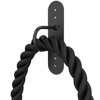 Power Systems - Wall-Mount Rope Anchor Heavy-Duty Mount for Battle Ropes & Home Gyms - Black Power Systems - Wall-Mount Rope Anchor Heavy-Duty Mount for Battle Ropes & Home Gyms - Black