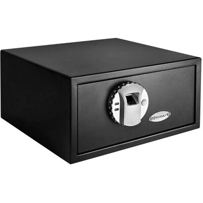 Barska - Biometric Fingerprint Security Home Safe Box 0.79 Cu Ft - Black Barska - Biometric Fingerprint Security Home Safe Box 0.79 Cu Ft - Black