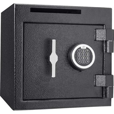 Barska - 1.12 Cu Ft Slot Depository Safe-Steel Drop Safe with Anti-Fishing Slot, Digital Keypad, 3 Locking Bolts - Black Barska - 1.12 Cu Ft Slot Depository Safe-Steel Drop Safe with Anti-Fishing Slot, Digital Keypad, 3 Locking Bolts - Black