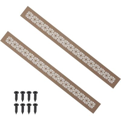 Unique Bargains - 20"x2" Door Air Vent Cover, 2pcs Heavy Duty Aluminum Alloy Grille Louvered with Mounting Screws for Cabinet Wardrobe - Brown Unique Bargains - 20"x2" Door Air Vent Cover, 2pcs Heavy Duty Aluminum Alloy Grille Louvered with Mounting Screws for Cabinet Wardrobe - Brown