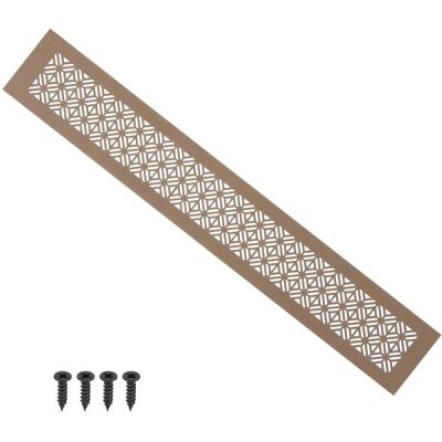 Unique Bargains - 20"x3" Door Air Vent Cover, Heavy Duty Aluminum Alloy Grille Louvered with Mounting Screws for Cabinet Wardrobe - Brown Unique Bargains - 20"x3" Door Air Vent Cover, Heavy Duty Aluminum Alloy Grille Louvered with Mounting Screws for Cabinet Wardrobe - Brown