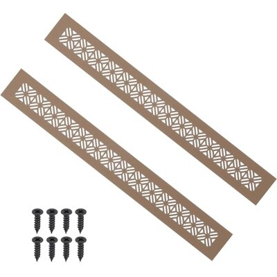 Unique Bargains - 16"x2" Door Air Vent Cover, 2pcs Heavy Duty Aluminum Alloy Grille Louvered with Mounting Screws for Cabinet Wardrobe - Brown Unique Bargains - 16"x2" Door Air Vent Cover, 2pcs Heavy Duty Aluminum Alloy Grille Louvered with Mounting Screws for Cabinet Wardrobe - Brown