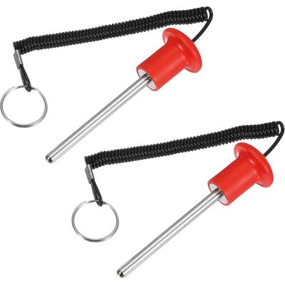 Unique Bargains - Gym Pin, Weight Stack Pin Strength Training Replacement with Pull Rope 0.3 x 3.9 Inch & 2pcs for Home/Gym - Red Unique Bargains - Gym Pin, Weight Stack Pin Strength Training Replacement with Pull Rope 0.3 x 3.9 Inch & 2pcs for Home/Gym - Red