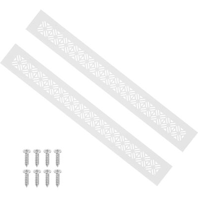 Unique Bargains - 16"x2" Door Air Vent Cover, 2pcs Heavy Duty Aluminum Alloy Grille Louvered with Mounting Screws for Cabinet Wardrobe - White Unique Bargains - 16"x2" Door Air Vent Cover, 2pcs Heavy Duty Aluminum Alloy Grille Louvered with Mounting Screws for Cabinet Wardrobe - White