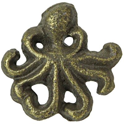 Zeckos - Cast Iron Octopus Drawer Pull Decorative Cabinet Knob Nautical Set of 6 - Bronze Zeckos - Cast Iron Octopus Drawer Pull Decorative Cabinet Knob Nautical Set of 6 - Bronze