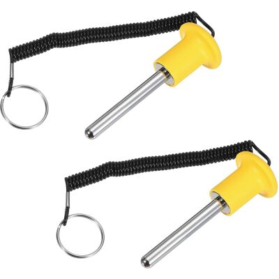 Unique Bargains - Gym Pin, Weight Stack Pin Strength Training Replacement with Pull Rope 0.4 x 3.1 Inch & 2pcs for Home/Gym - Yellow Unique Bargains - Gym Pin, Weight Stack Pin Strength Training Replacement with Pull Rope 0.4 x 3.1 Inch & 2pcs for Home/Gym - Yellow