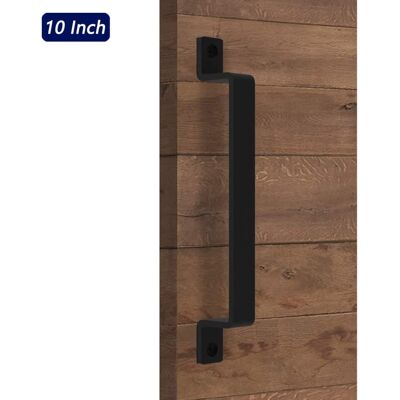 Boyel Living - 10 in. Steel Sliding Barn Door Handle with Screw Accessories - Black Boyel Living - 10 in. Steel Sliding Barn Door Handle with Screw Accessories - Black