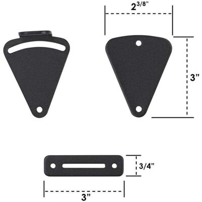 Boyel Living - 3 in. Steel Fan-Shape Sliding Barn Door Lock Latch - Black Boyel Living - 3 in. Steel Fan-Shape Sliding Barn Door Lock Latch - Black