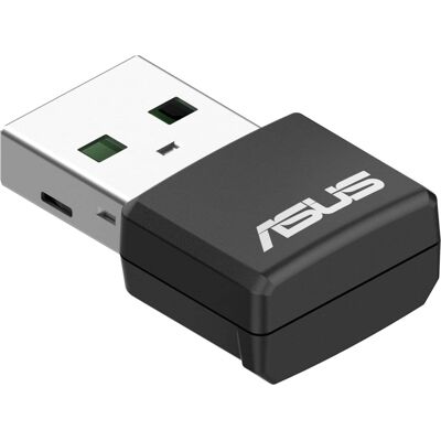 Asus - USB-BE92 Nano Tri-Band Wi-Fi 7 USB Network Adapter - Black Asus - USB-BE92 Nano Tri-Band Wi-Fi 7 USB Network Adapter - Black