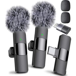 Mini Mic Pro - -Wireless Mic for iPhone, iPad, Android, Lavalier Microphone for Video Recording All iPhones & Androids - All iPhones & Androids (USB-C + Lightning) Mini Mic Pro - -Wireless Mic for iPhone, iPad, Android, Lavalier Microphone for Video Recording All iPhones & Androids - All iPhones & Androids (USB-C + Lightning)