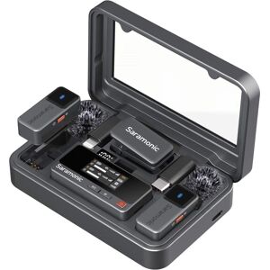 Saramonic - Air 2-Person Mini Wireless Clip-On Mic System w/ Lavaliers for Cameras, Mobile Devices & Computers - Black Saramonic - Air 2-Person Mini Wireless Clip-On Mic System w/ Lavaliers for Cameras, Mobile Devices & Computers - Black