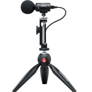 Shure - MV88+ Mobile Microphone Kit - iPhone & Android Mic for Remote Content Creation & Live Music Recording - Black Shure - MV88+ Mobile Microphone Kit - iPhone & Android Mic for Remote Content Creation & Live Music Recording - Black