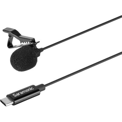 Saramonic - Lavalier Microphone with USB-C w/6.6-foot (2m) Cable &Right-Angle USB-C Adapter (LavMicro U3A) Saramonic - Lavalier Microphone with USB-C w/6.6-foot (2m) Cable &Right-Angle USB-C Adapter (LavMicro U3A)