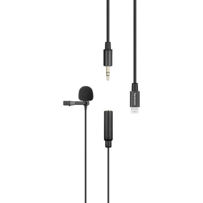 Saramonic - Lavalier Microphone with Lightning for Apple iPhone, or iPad w/ a Built-in 6.6-foot (2m) Cable (LavMicro U1A) - Black Saramonic - Lavalier Microphone with Lightning for Apple iPhone, or iPad w/ a Built-in 6.6-foot (2m) Cable (LavMicro U1A) - Black