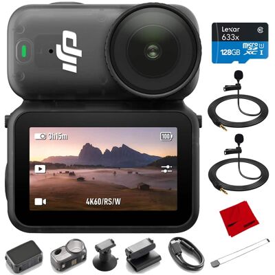Bundle - DJI - Osmo Nano Vlogging Camera Standard (128GB) + 2x Lapel Microphone + 128GB Card Bundle - DJI - Osmo Nano Vlogging Camera Standard (128GB) + 2x Lapel Microphone + 128GB Card