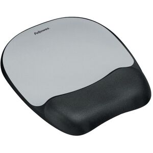 Fellowes - Memory foam Mouse Pad/Wrist Rest- Streak - Silver Fellowes - Memory foam Mouse Pad/Wrist Rest- Streak - Silver