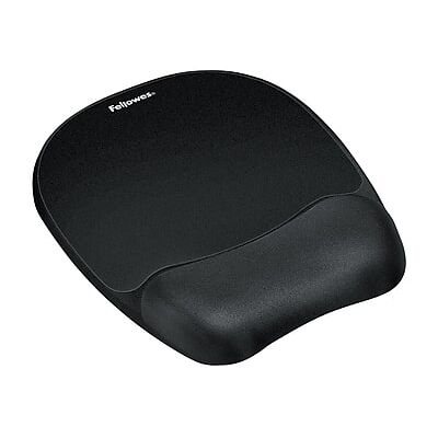 Fellowes - Memory Foam Mouse Pad/Wrist Rest Combo, Non-Skid Base - Black Fellowes - Memory Foam Mouse Pad/Wrist Rest Combo, Non-Skid Base - Black