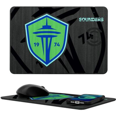 Keyscaper - Seattle Sounders FC Mono Tilt Logo Wireless Charger & Mouse Pad - Multicolor Keyscaper - Seattle Sounders FC Mono Tilt Logo Wireless Charger & Mouse Pad - Multicolor