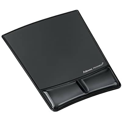 Fellowes - Wrist Support Gel Non-Skid Mouse Pad/Wrist Rest Combo - Black Fellowes - Wrist Support Gel Non-Skid Mouse Pad/Wrist Rest Combo - Black