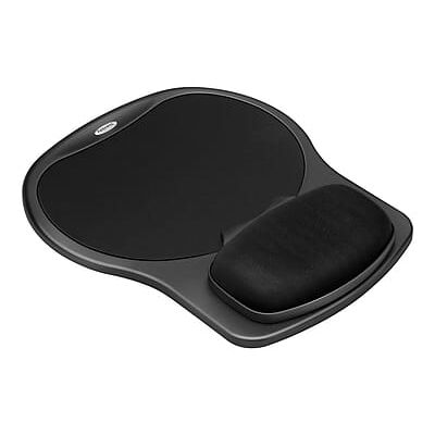 Fellowes - Easy Glide Gel Mouse Pad/Wrist Rest Combo, Non-Skid Base - Black Fellowes - Easy Glide Gel Mouse Pad/Wrist Rest Combo, Non-Skid Base - Black