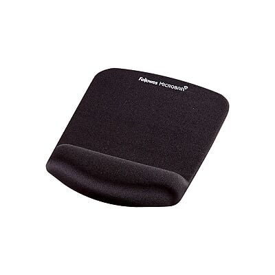 Fellowes - PlushTouch Foam Non-Skid Mouse Pad/Wrist Rest Combo - Black Fellowes - PlushTouch Foam Non-Skid Mouse Pad/Wrist Rest Combo - Black