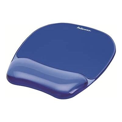 Fellowes - Crystals Gel Mouse Pad/Wrist Rest Combo, Non-Skid Base - Blue Fellowes - Crystals Gel Mouse Pad/Wrist Rest Combo, Non-Skid Base - Blue