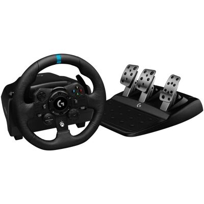 Logitech - G923 Racing Wheel and Pedals for Xbox Series X S, Xbox One and PC - Black Logitech - G923 Racing Wheel and Pedals for Xbox Series X S, Xbox One and PC - Black