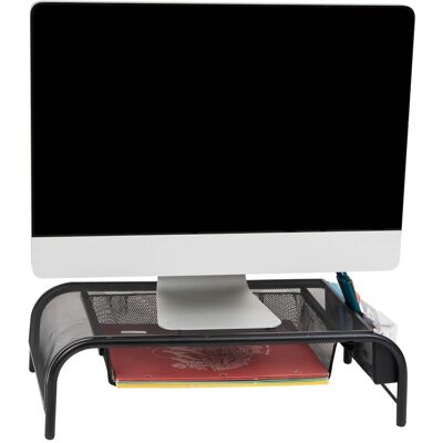 Mind Reader - Monitor Stand, Ventilated Laptop Riser, Paper Tray, Storage, Office, Metal Mesh, 20"L x 11.5"W x 5.5"H - Black Mind Reader - Monitor Stand, Ventilated Laptop Riser, Paper Tray, Storage, Office, Metal Mesh, 20"L x 11.5"W x 5.5"H - Black