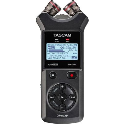 Tascam - DR-07XP Portable 2-Channel Stereo Handheld Digital Recorder with USB-C Audio Interface, 32-Bit Float Recording Tascam - DR-07XP Portable 2-Channel Stereo Handheld Digital Recorder with USB-C Audio Interface, 32-Bit Float Recording
