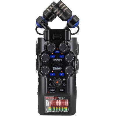 Zoom - H6studio 8-Track 32-Bit Float Handy Recorder with XY Stereo Mics Zoom - H6studio 8-Track 32-Bit Float Handy Recorder with XY Stereo Mics