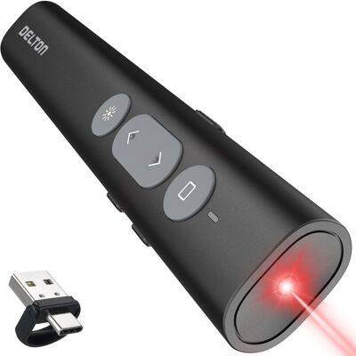 Delton - LP21 Wireless Presenter Remote, Laser Pointer (DLP21) - Black Delton - LP21 Wireless Presenter Remote, Laser Pointer (DLP21) - Black