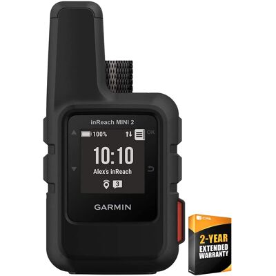 Garmin - inReach Mini 2 Compact Satellite Communicator 1.3" GPS with Built-In Bluetooth + 2-Year Extended Warranty Bundle - Black Garmin - inReach Mini 2 Compact Satellite Communicator 1.3" GPS with Built-In Bluetooth + 2-Year Extended Warranty Bundle - Black