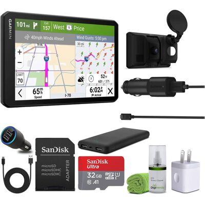 Garmin - dezl Cam OTR725, Large, Easy-to-Read 7” GPS Truck Navigator Bundle - Black Garmin - dezl Cam OTR725, Large, Easy-to-Read 7” GPS Truck Navigator Bundle - Black