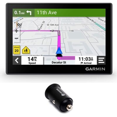 Garmin - Drive 53 GPS Navigator With Kratos Power 36W 2-Port Car Charger Bundle Garmin - Drive 53 GPS Navigator With Kratos Power 36W 2-Port Car Charger Bundle