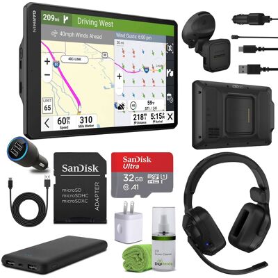 Garmin - dezl OTR1020, Extra-Large, Easy-to-Read 10” GPS Truck Navigator Bundle - Black Garmin - dezl OTR1020, Extra-Large, Easy-to-Read 10” GPS Truck Navigator Bundle - Black