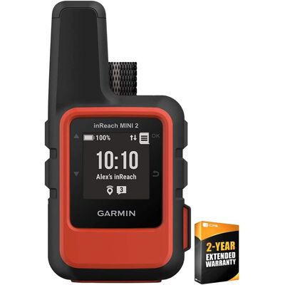Garmin - inReach Mini 2 Portable Satellite GPS Navigator (Flame Red) + Warranty Bundle Garmin - inReach Mini 2 Portable Satellite GPS Navigator (Flame Red) + Warranty Bundle
