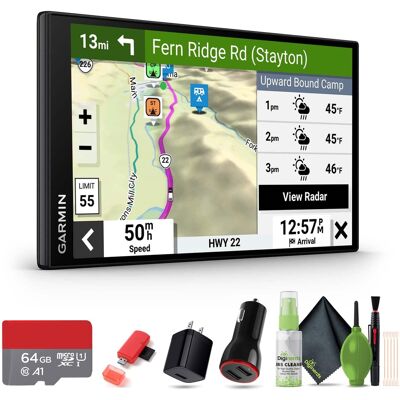 Garmin - RV 795 GPS Navigator 7in RV Routing Bundle with 64GB Card - Black Garmin - RV 795 GPS Navigator 7in RV Routing Bundle with 64GB Card - Black