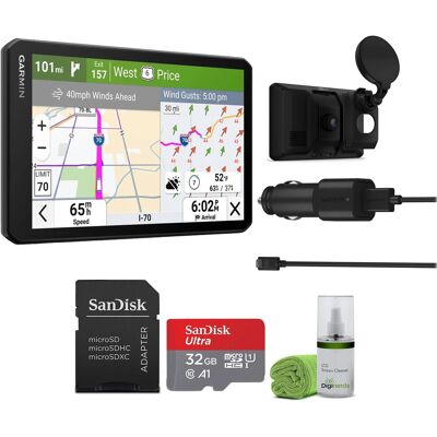 Garmin - dezl Cam OTR725, Large, Easy-to-Read 7” GPS Truck Navigator Bundle - Black Garmin - dezl Cam OTR725, Large, Easy-to-Read 7” GPS Truck Navigator Bundle - Black