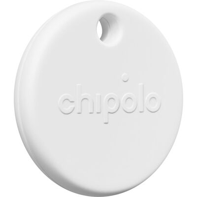 Chipolo - POP Tracker Tag with Bluetooth, Call Your Phone, Out of Range Alert, Apple Find My & Android Find Hub Compatible - White Chipolo - POP Tracker Tag with Bluetooth, Call Your Phone, Out of Range Alert, Apple Find My & Android Find Hub Compatible - White