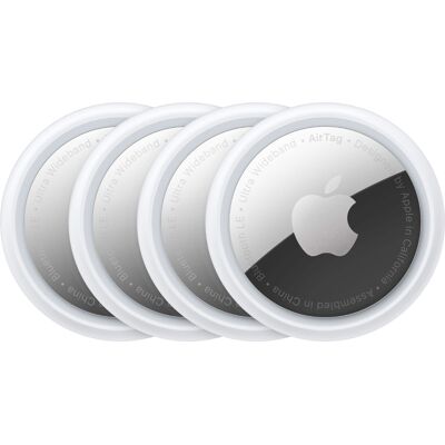 Apple - AirTag (4-Pack) (1st Generation) - 2021 - Silver Apple - AirTag (4-Pack) (1st Generation) - 2021 - Silver