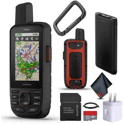 Garmin - GPSMAP 67i Handheld Hiking GPS with inReach SOS Bundle - Black Garmin - GPSMAP 67i Handheld Hiking GPS with inReach SOS Bundle - Black