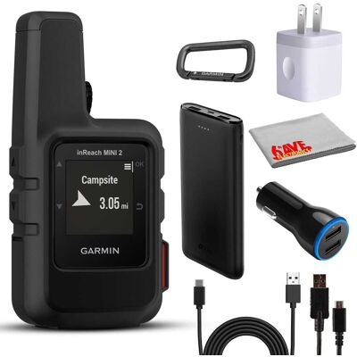 Garmin - inReach Mini 2 Satellite Communicator Handheld for Hiking Bundle - Black Garmin - inReach Mini 2 Satellite Communicator Handheld for Hiking Bundle - Black