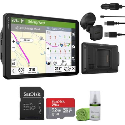 Garmin - dezl OTR820, Large, Easy-to-Read 8” GPS Truck Navigator Bundle - Black Garmin - dezl OTR820, Large, Easy-to-Read 8” GPS Truck Navigator Bundle - Black