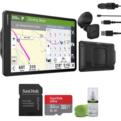 Garmin - dezl OTR1020, Extra-Large, Easy-to-Read 10” GPS Truck Navigator Bundle - Black Garmin - dezl OTR1020, Extra-Large, Easy-to-Read 10” GPS Truck Navigator Bundle - Black