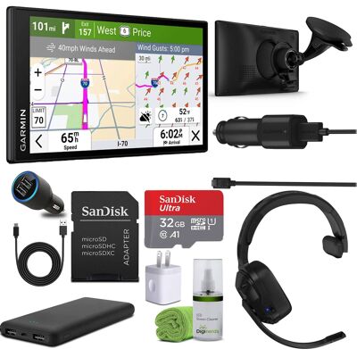 Garmin - Dezl OTR620, Large, Easy-to-Read 6” GPS Truck Navigator Bundle - Black Garmin - Dezl OTR620, Large, Easy-to-Read 6” GPS Truck Navigator Bundle - Black