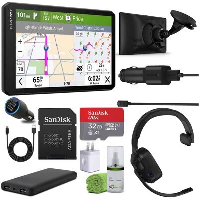 Garmin - dezl OTR720, Large, Easy-to-Read 7” GPS Truck Navigator Bundle - Black Garmin - dezl OTR720, Large, Easy-to-Read 7” GPS Truck Navigator Bundle - Black