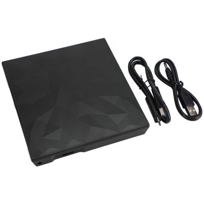 Topteng - Slim Portable External DVD Drive USB 3.0 - CD/DVD Burner Writer with Unique Design for Mac, Laptop, PC - Black Topteng - Slim Portable External DVD Drive USB 3.0 - CD/DVD Burner Writer with Unique Design for Mac, Laptop, PC - Black