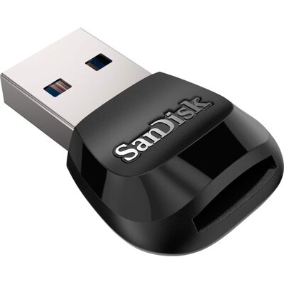SanDisk - MobileMate USB 3.0 microSD Card Reader - Black SanDisk - MobileMate USB 3.0 microSD Card Reader - Black