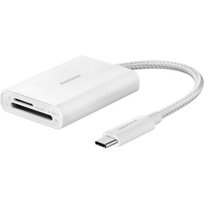 Insignia™ - USB-C-to-SD/microSD Dual-Slot Card Reader - White Insignia™ - USB-C-to-SD/microSD Dual-Slot Card Reader - White
